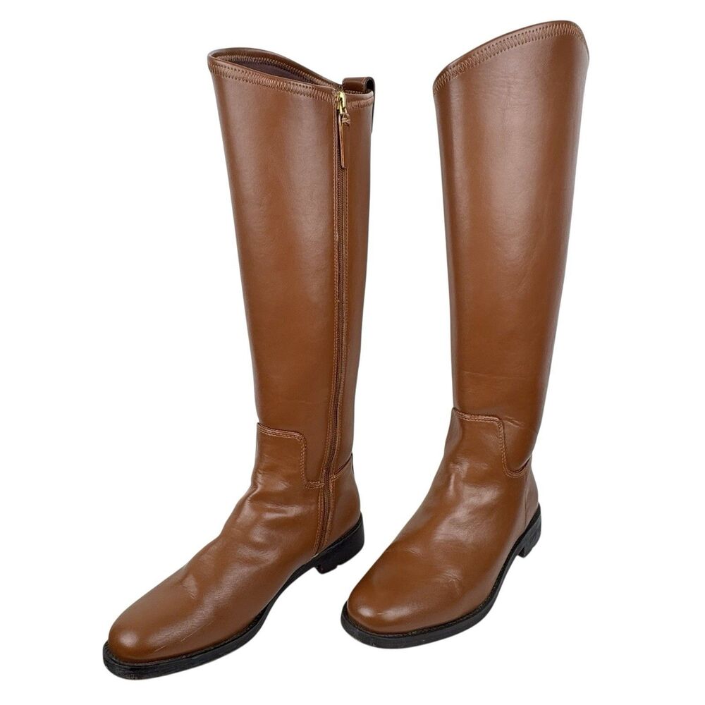 Franco Sarto Marsala Womens Riding Boots Brown 8.5 Faux Leather Old Money Preppy